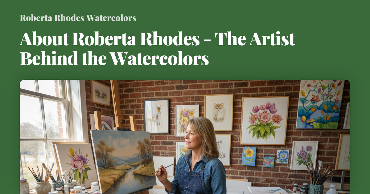 About Roberta Rhodes - The Artist Behind the Watercolors